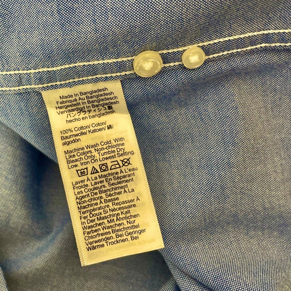 NWT!! J. CREW Broken-In Organic Cotton Oxford Shirt Buttondown Raincoat Blue XS - Picture 15 of 16